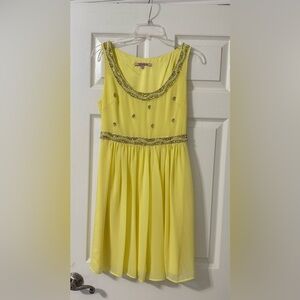 Review Lemon Yellow Formal Dress